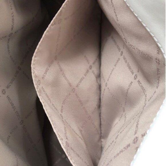 Michael Kors Nicole Gold Fabric Leather Medium Shoulder Bag SAMPLE - Picture 9 of 12